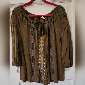 Akemi + Kin Embroidered Women's Top